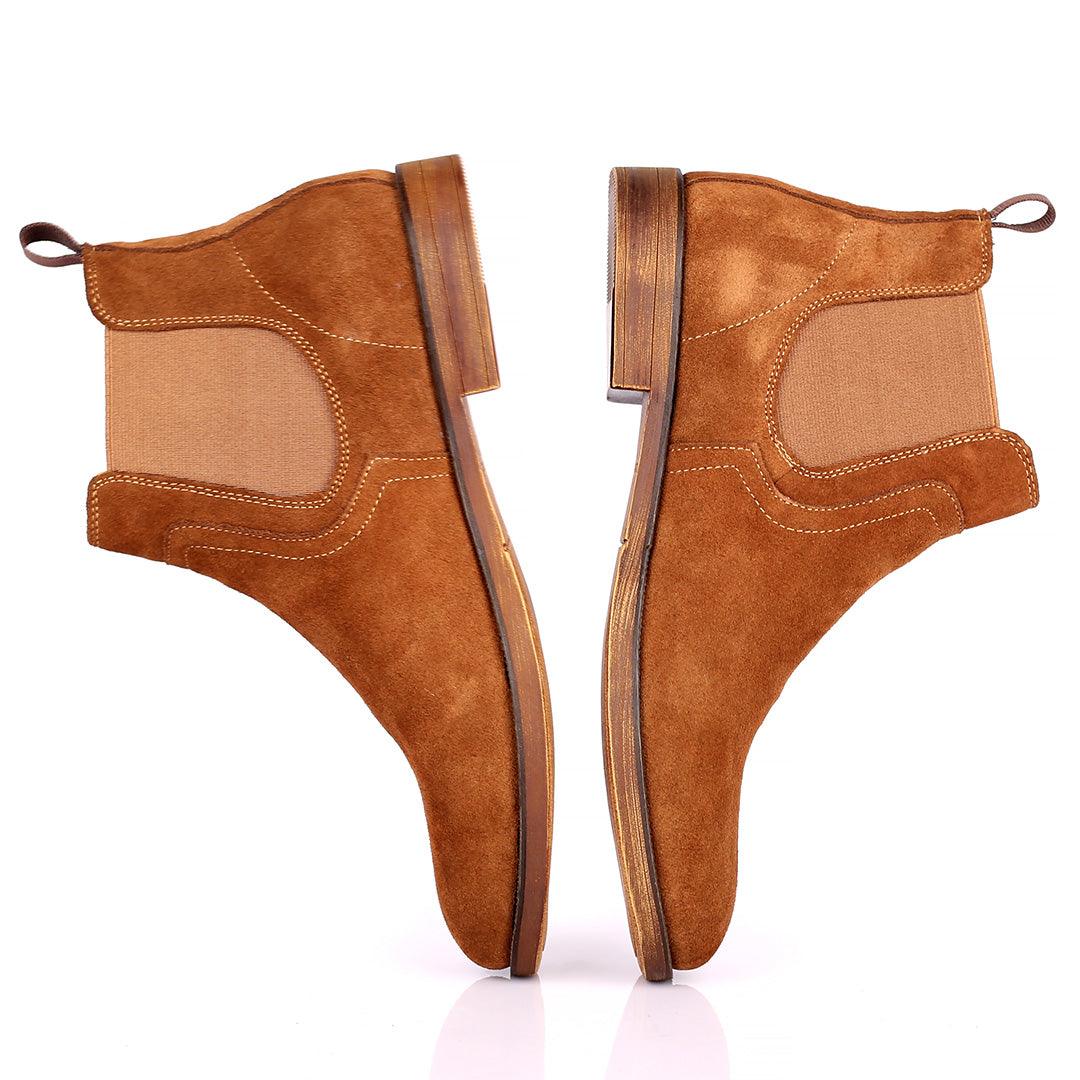 Renato Dullbecc Chelsea Brown Suede Shoes - Obeezi.com