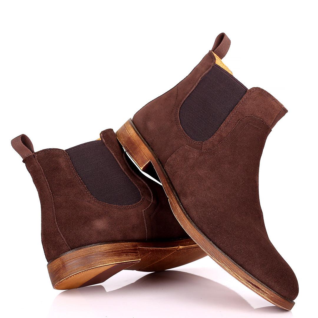 Renato Dullbecc Chelsea Coffee Suede Shoes - Obeezi.com