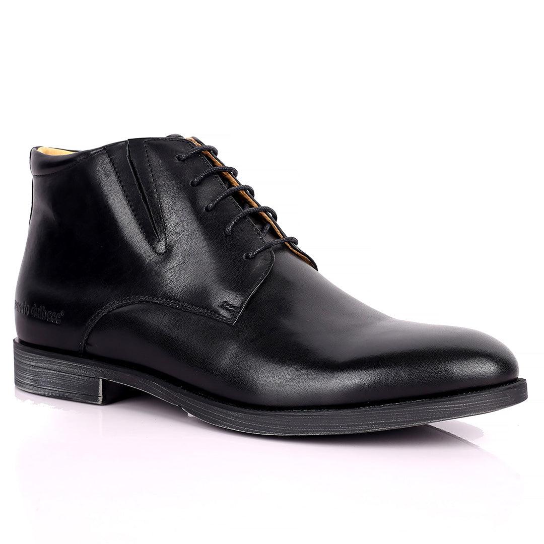 Renato Dullbeee High Ankle Lace Up Black Formal Shoe - Obeezi.com