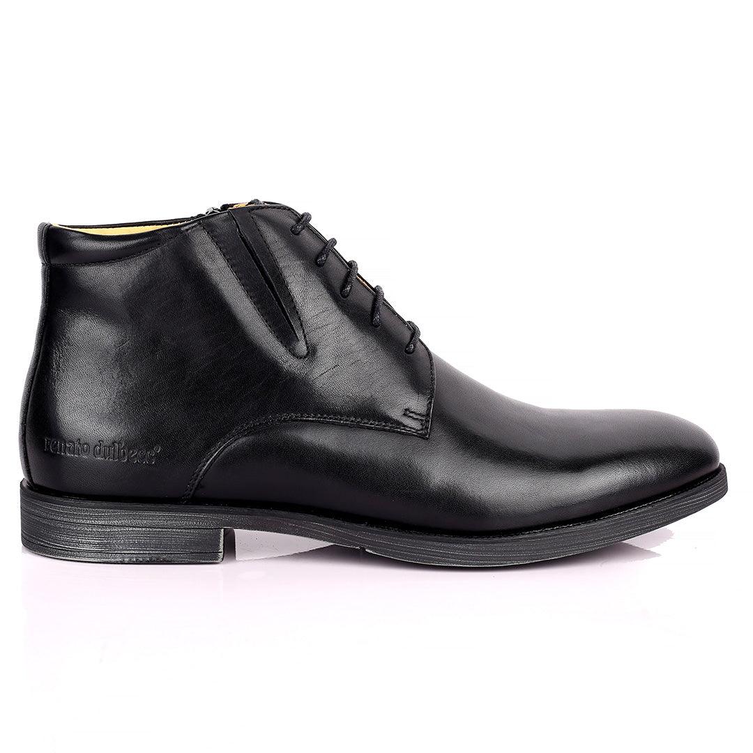 Renato Dullbeee High Ankle Lace Up Black Formal Shoe - Obeezi.com