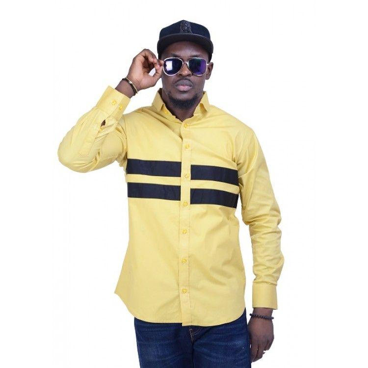 Renato Men's Casual Yellow Shirt - Obeezi