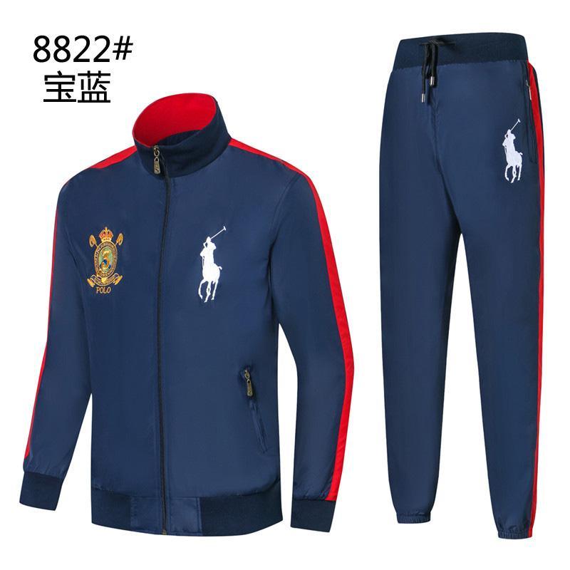 RL 3 full zip polo Navy Blue Tracksuit - Obeezi