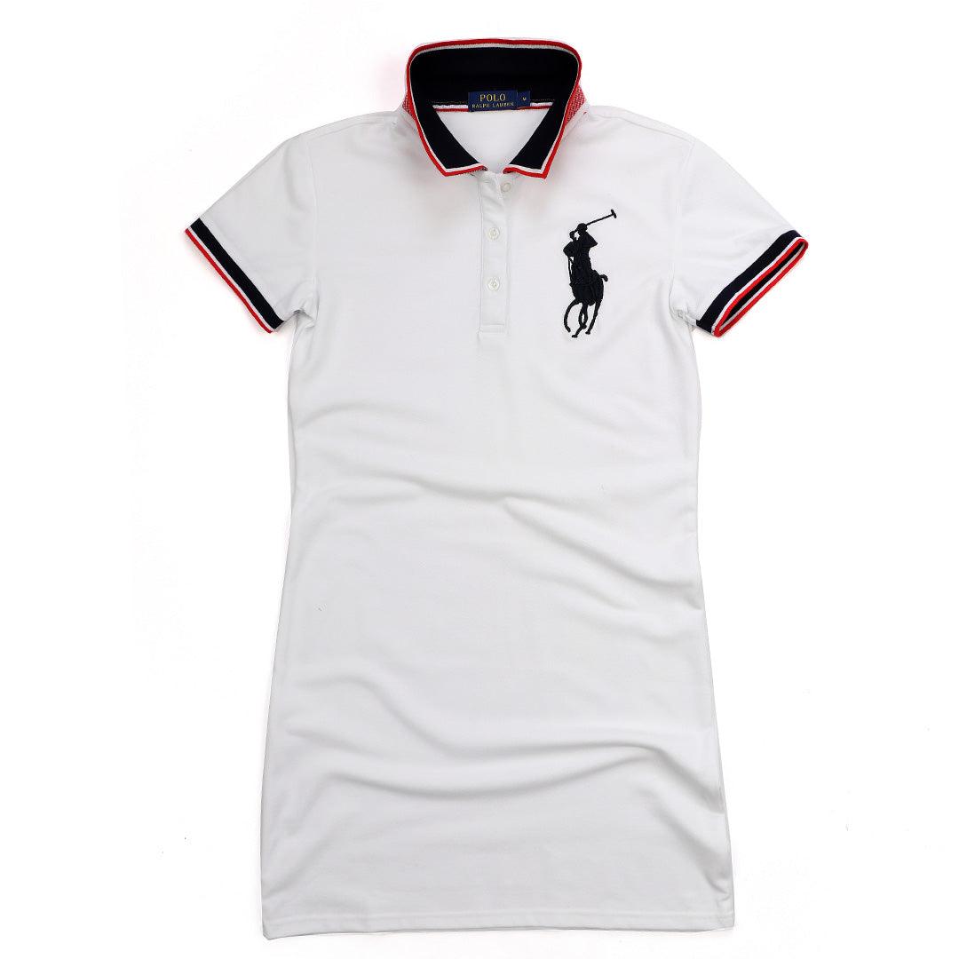 RL Big Pony Custom Fitted Ladies Gown- White - Obeezi