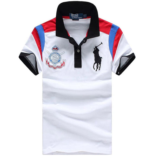 RL Custom Fitted Athlectic Division White Polo Shirt - Obeezi