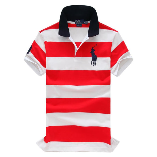 RL Custom Fitted Big Horse Multi-Strip Red/White - Obeezi