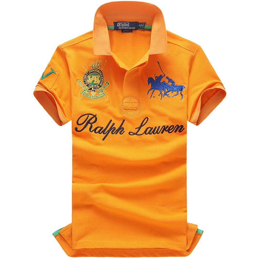 RL Custom Fitted Country Rider Jockey Club IV Orange Polo - Obeezi