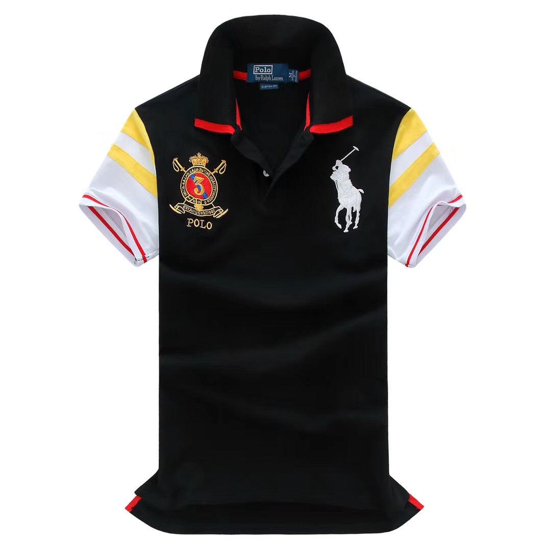 RL Custom Fitted Entine Marine 1967 Black Polo - Obeezi