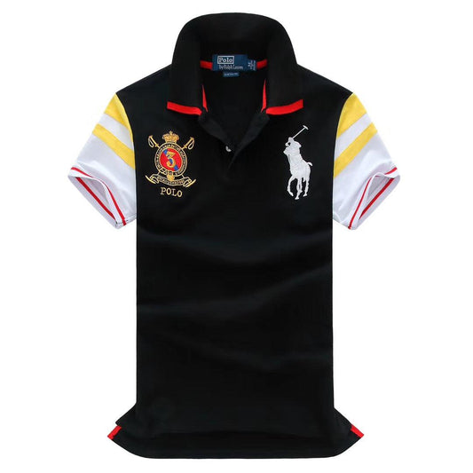 RL Custom Fitted Entine Marine 1967 Black Polo - Obeezi