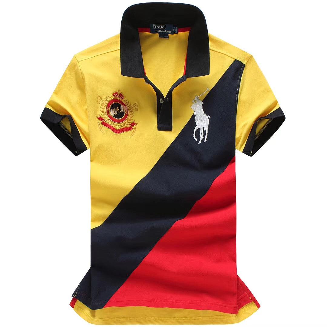RL Custom Fitted Triple Colour Short Sleeve Polo - Obeezi