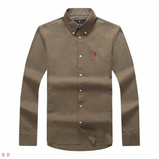 RL Custom Men's Check Longsleeve Green Casual Shirt - Obeezi