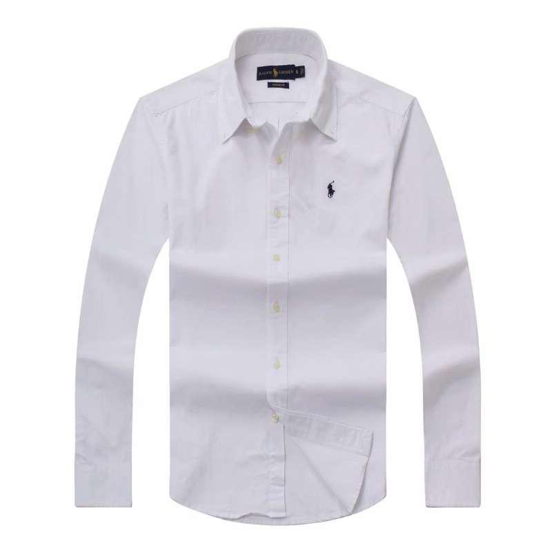 RL Fit Oxford Button-Down Pony Logo White Longsleeve ShirT - Obeezi