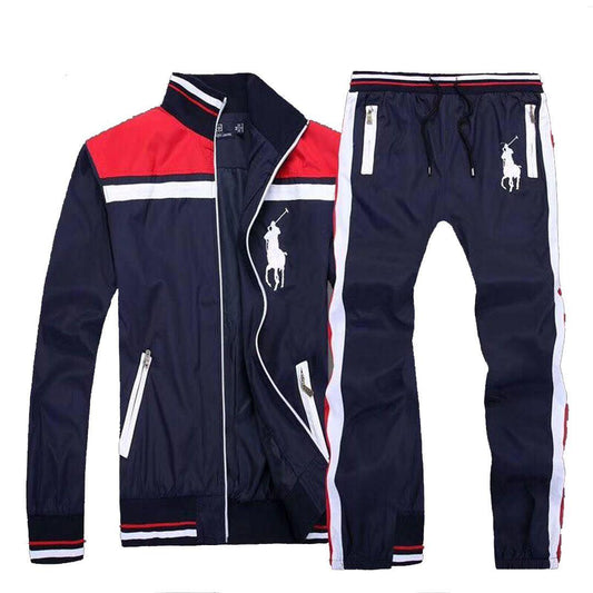 RL Fitted Crested Big Pony Navy Blue Tracksuit - Obeezi