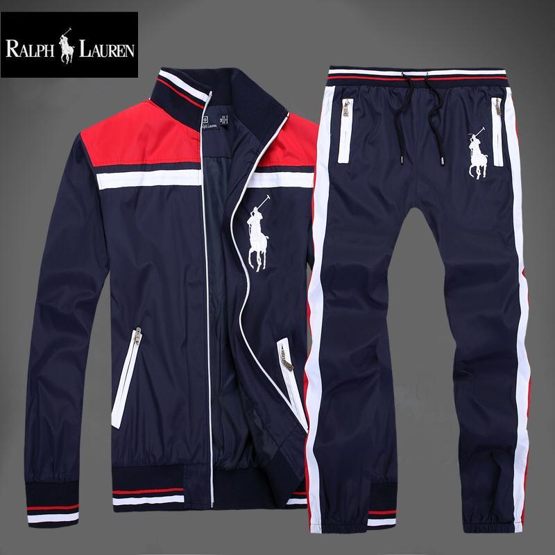 RL Fitted Crested Big Pony Navy Blue Tracksuit - Obeezi