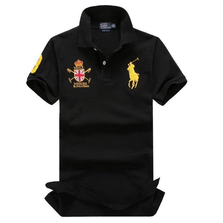 RL Mmix Mercer Polo Team Black Short Sleeve Polo - Obeezi