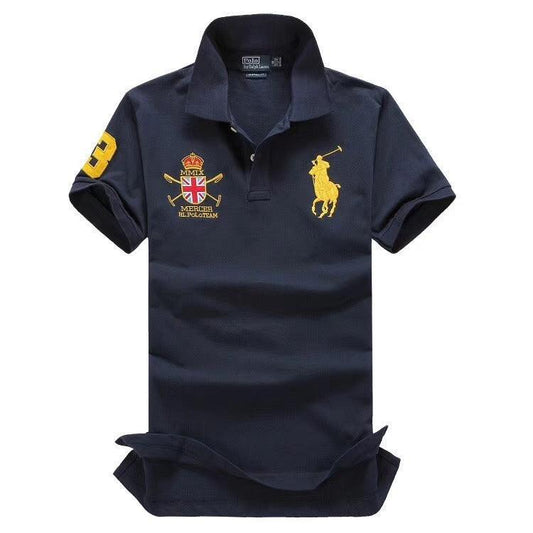 RL Mmix Mercer Polo Team Navy Blue Short Sleeve Polo - Obeezi