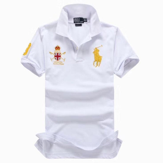 RL Mmix Mercer Polo Team White Short Sleeve Polo - Obeezi