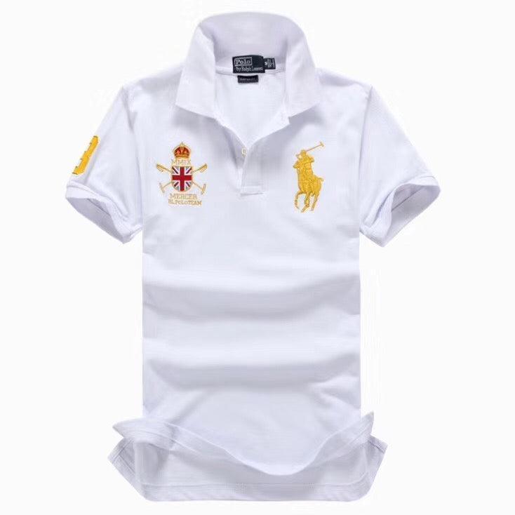 RL Mmix Mercer Polo Team White Short Sleeve Polo - Obeezi