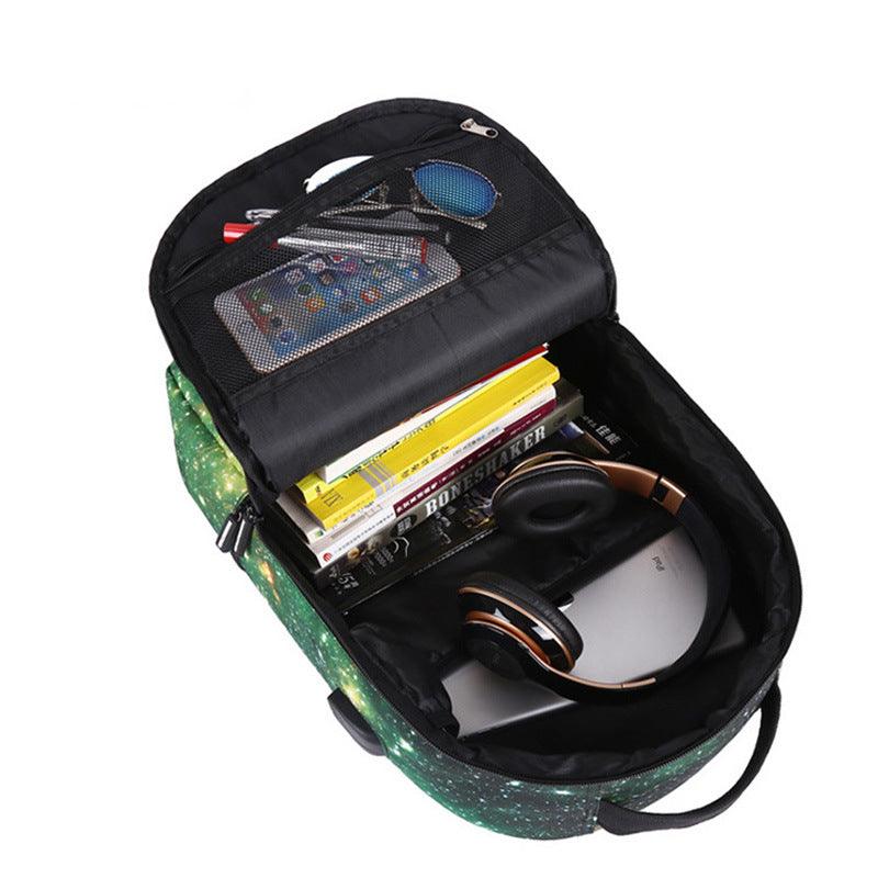 Running Tiger Multicolored With Usb charging Port and Auxillary Backpack Bags - Obeezi.com