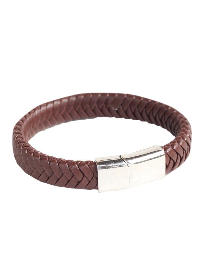 Sailimue Braided Unisex Brown Leather Bracelets - Obeezi.com