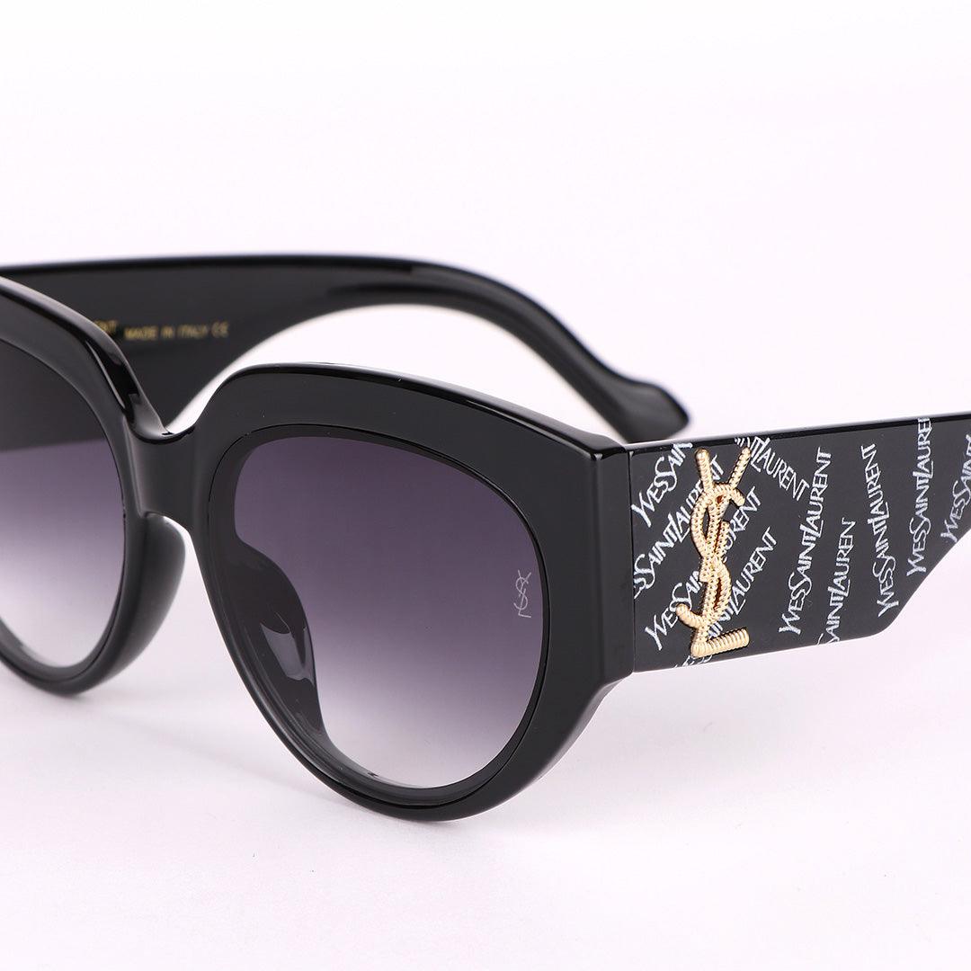 Saint Lauren Paris Logo Designed Black Sunglasses - Obeezi.com