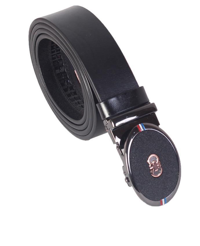 Salvatore Ferragamo Black Leather Belt - Obeezi.com