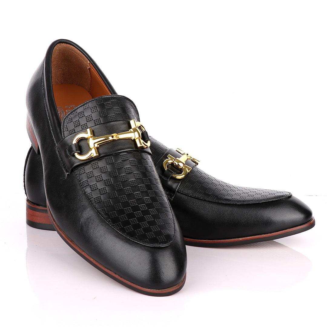 Salvatore Ferragamo Black Leather Exquisite Loafers - Obeezi