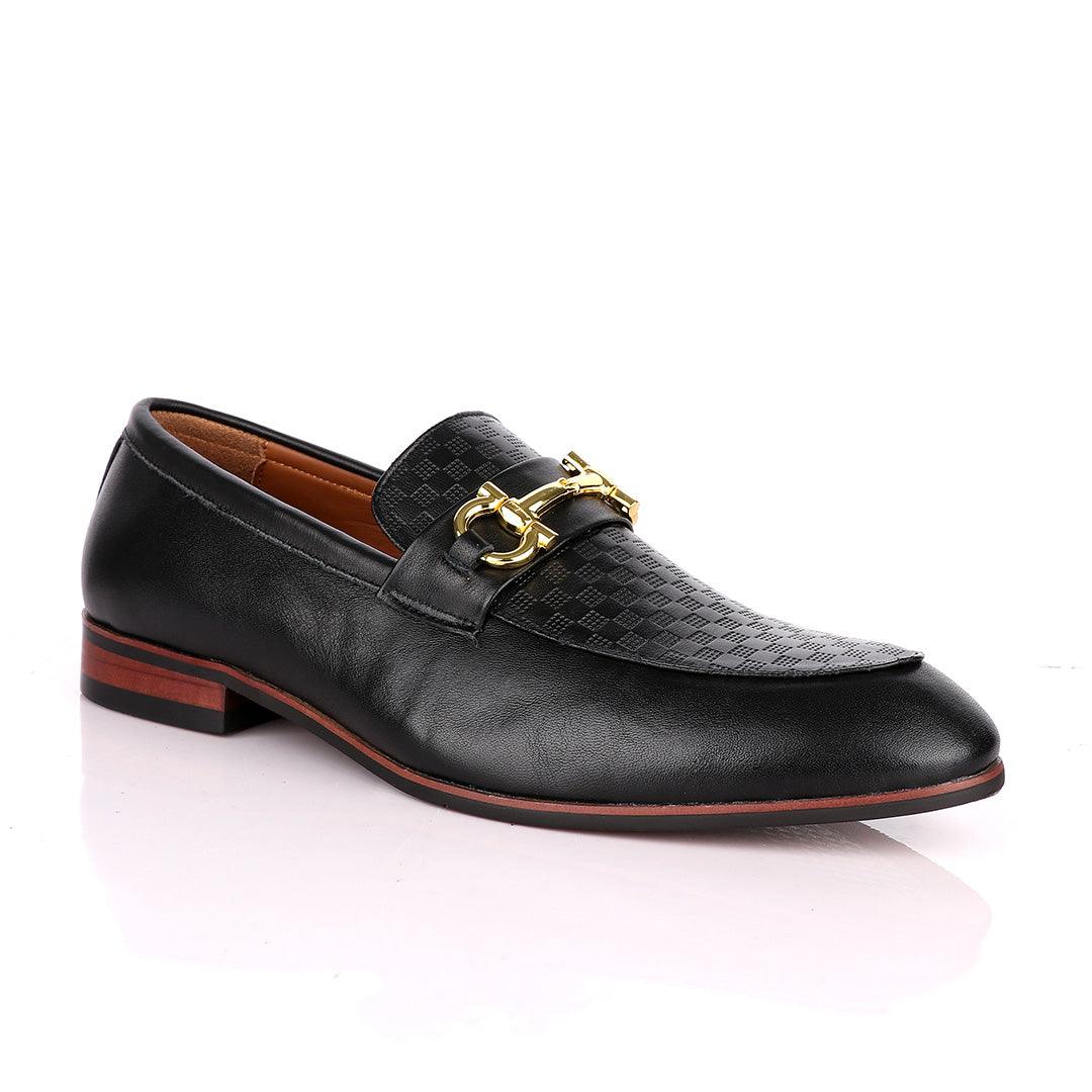 Salvatore Ferragamo Black Leather Exquisite Loafers - Obeezi