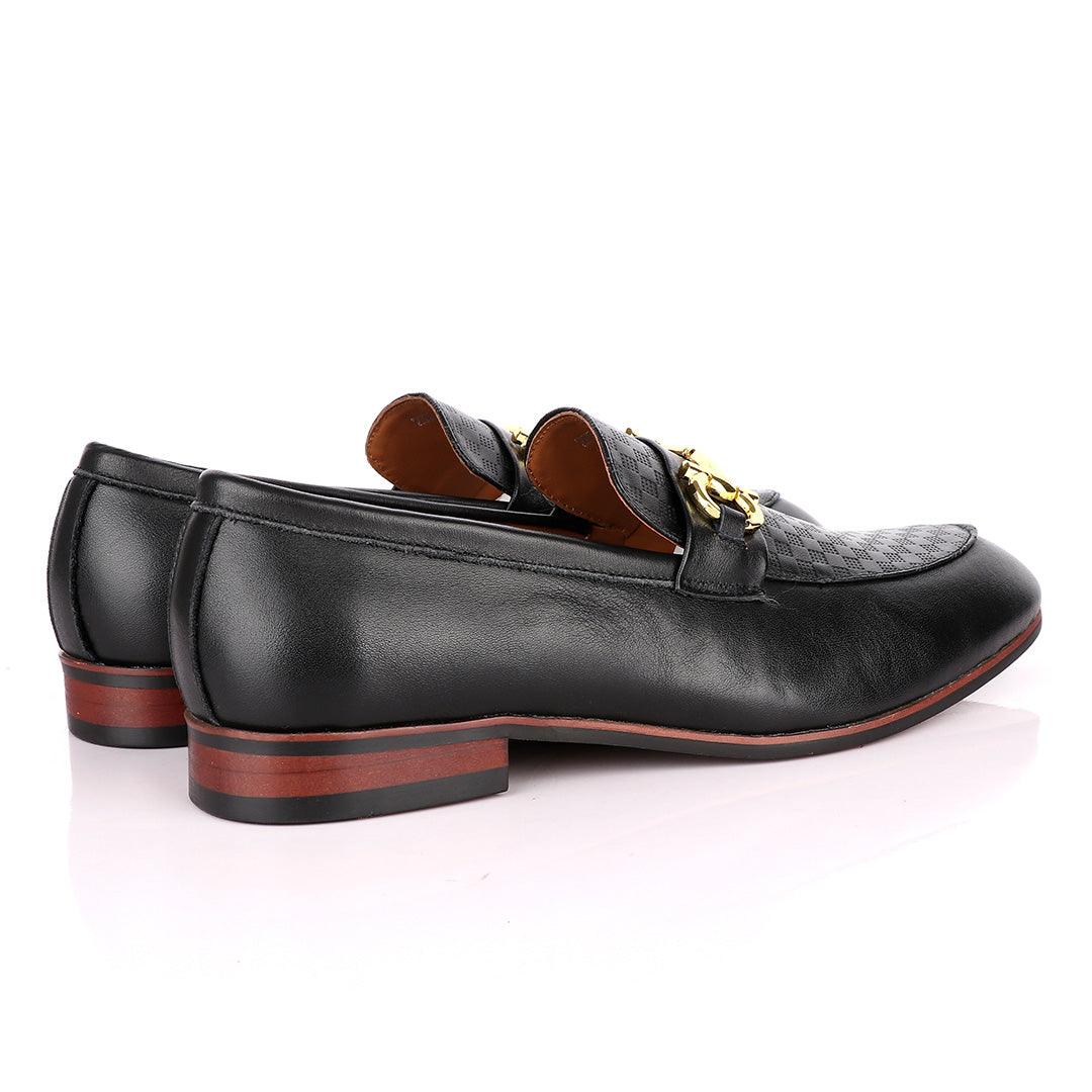 Salvatore Ferragamo Black Leather Exquisite Loafers - Obeezi