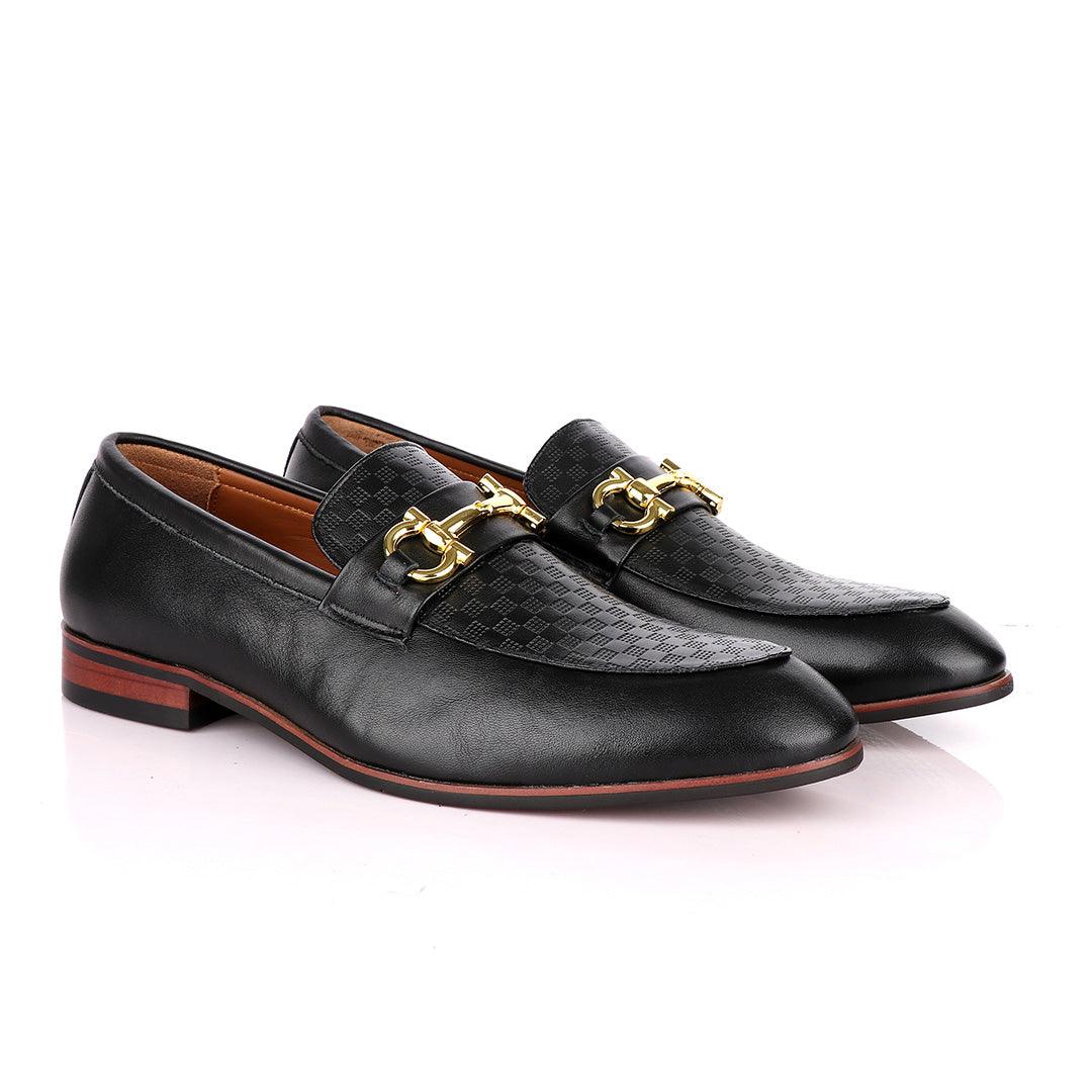 Salvatore Ferragamo Black Leather Exquisite Loafers - Obeezi