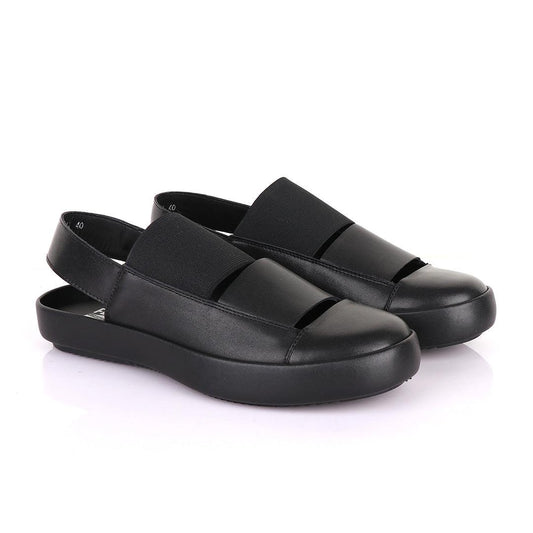 Salvatore Ferragamo Black Leather Exquisite Sandals - Obeezi