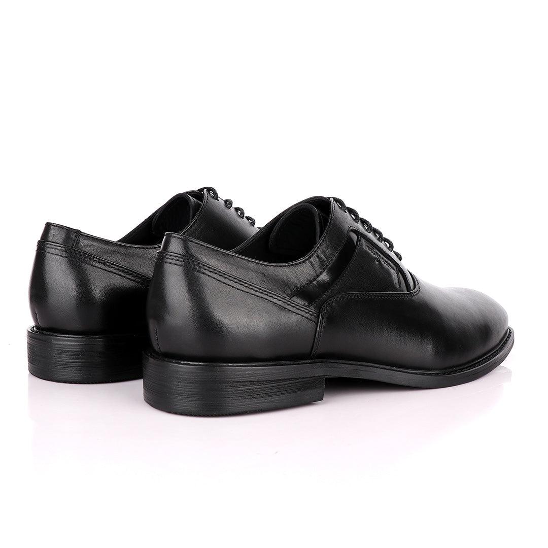 Salvatore Ferragamo Black Leather Oxford Shoe - Obeezi