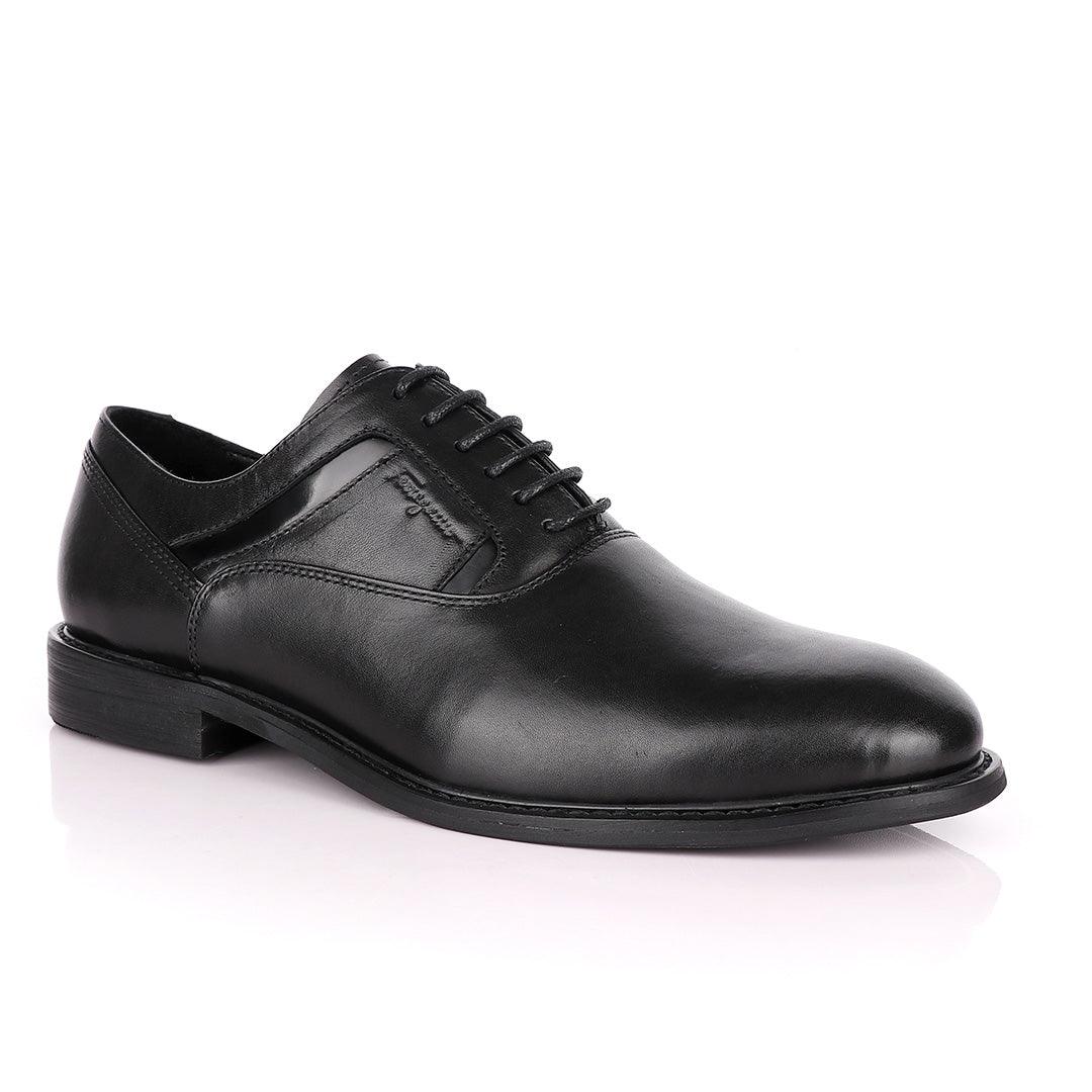 Salvatore Ferragamo Black Leather Oxford Shoe - Obeezi