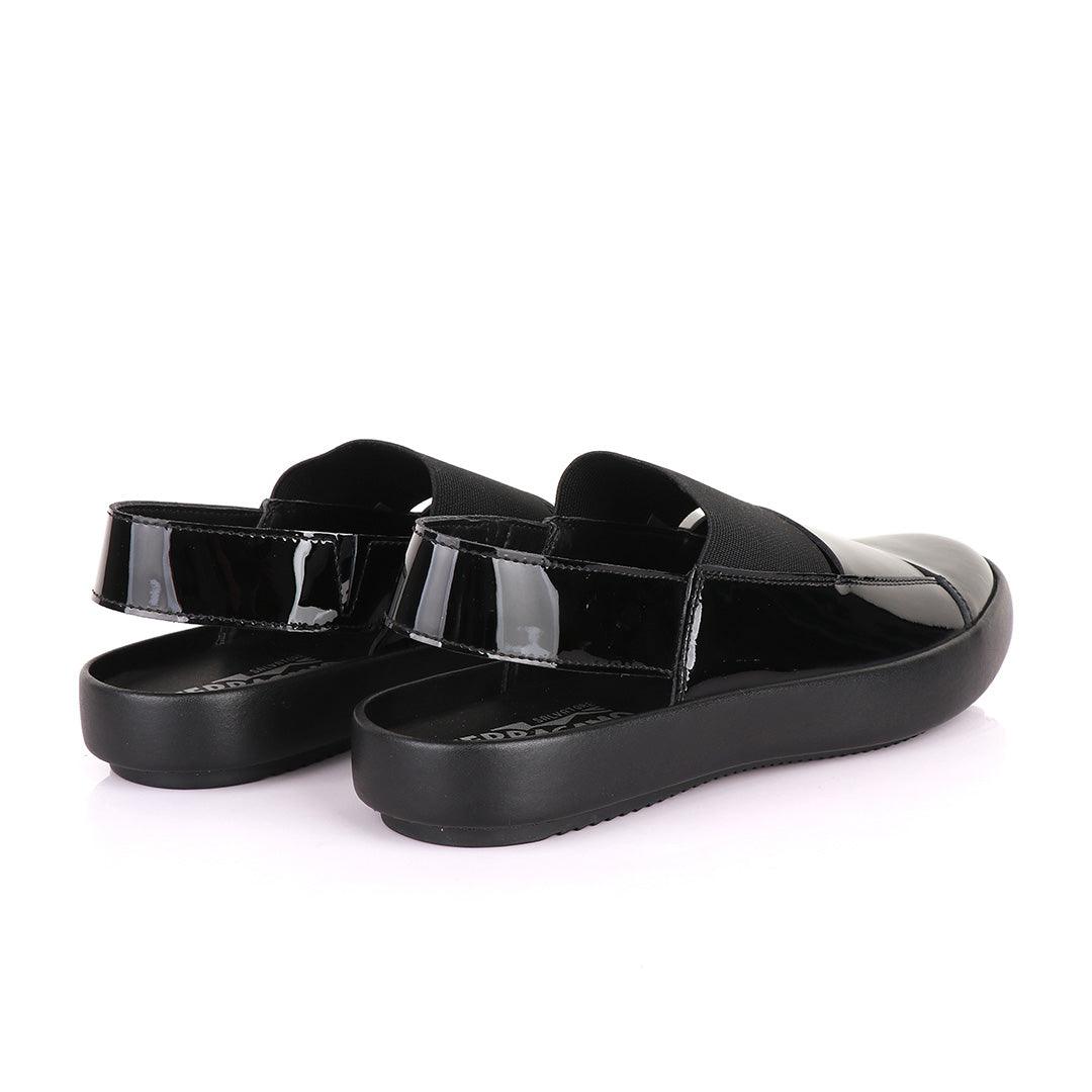 Salvatore Ferragamo Black Wet Lips Exquisite Sandals - Obeezi
