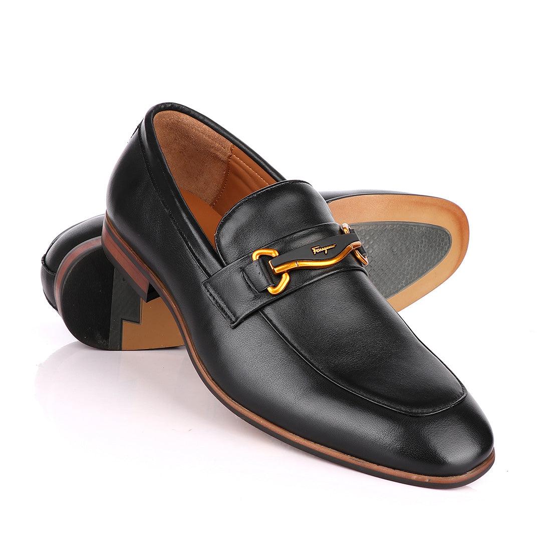 Salvatore Ferragamo Custom Designs Black Loafers - Obeezi