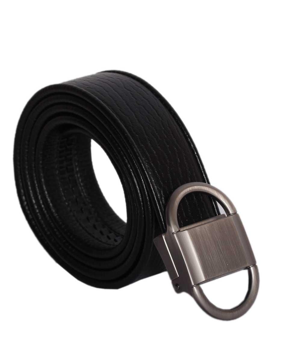 Salvatore Ferragamo Double Gancio Black Leather Belt - Obeezi.com