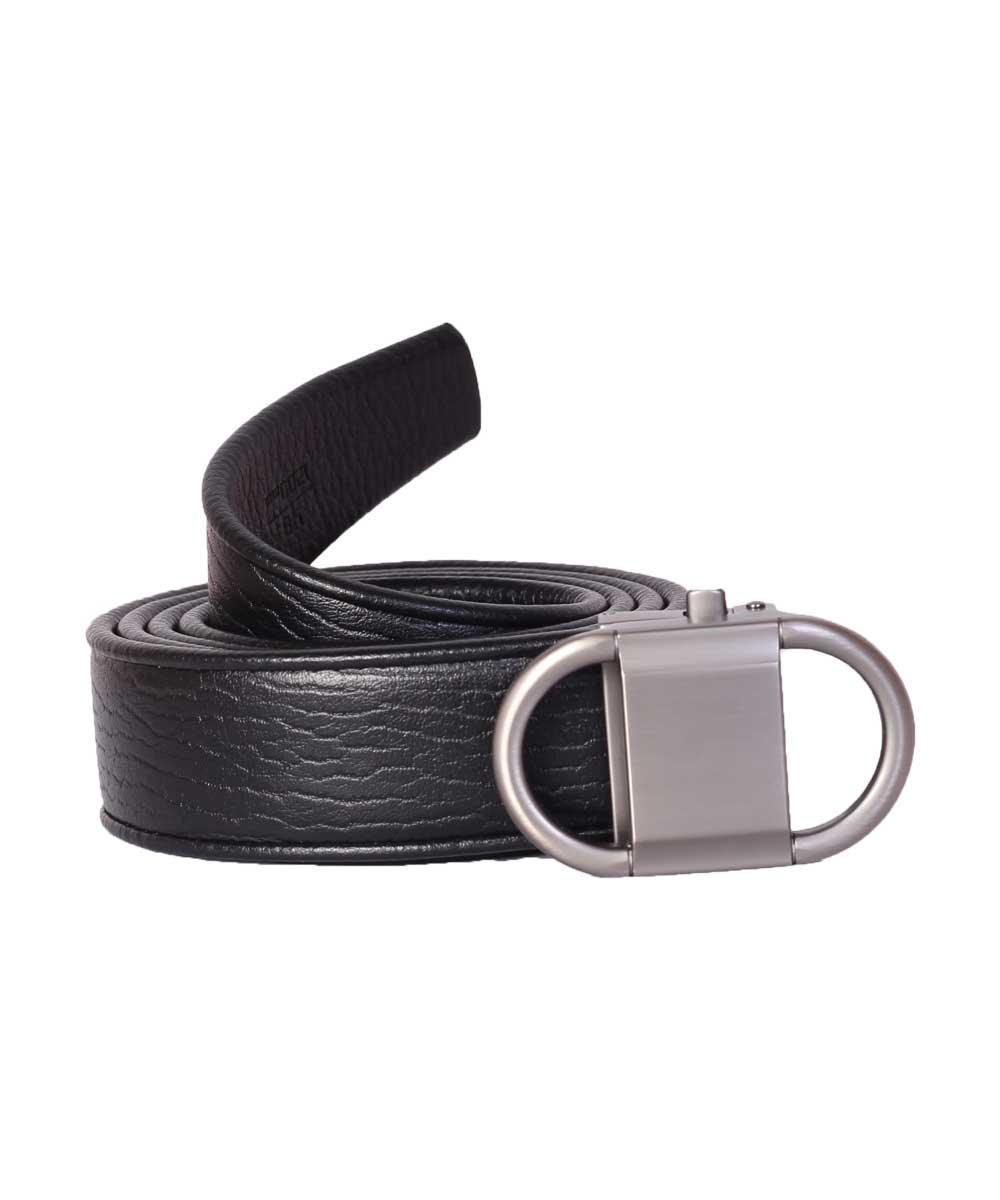 Salvatore Ferragamo Double Gancio Black Leather Belt - Obeezi.com