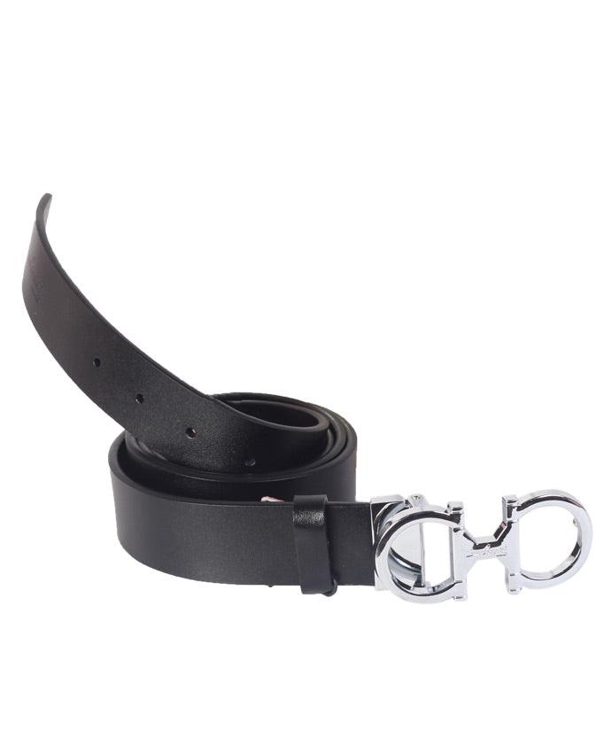 Salvatore Ferragamo Gancini Leather Belt - Obeezi.com