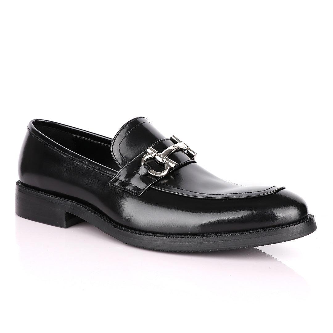 Salvatore Ferragamo Glossy Leather Loafers - Obeezi