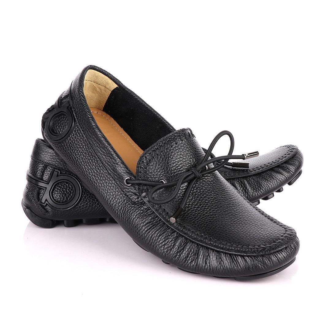 Salvatore Ferragamo Granprix Men's Black Drivers - Obeezi