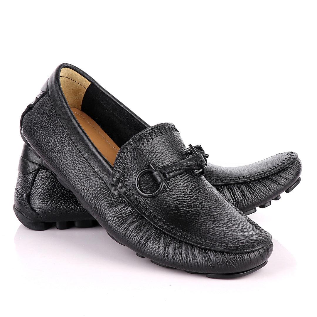Salvatore Ferragamo Granprix Men's Black Drivers - Obeezi