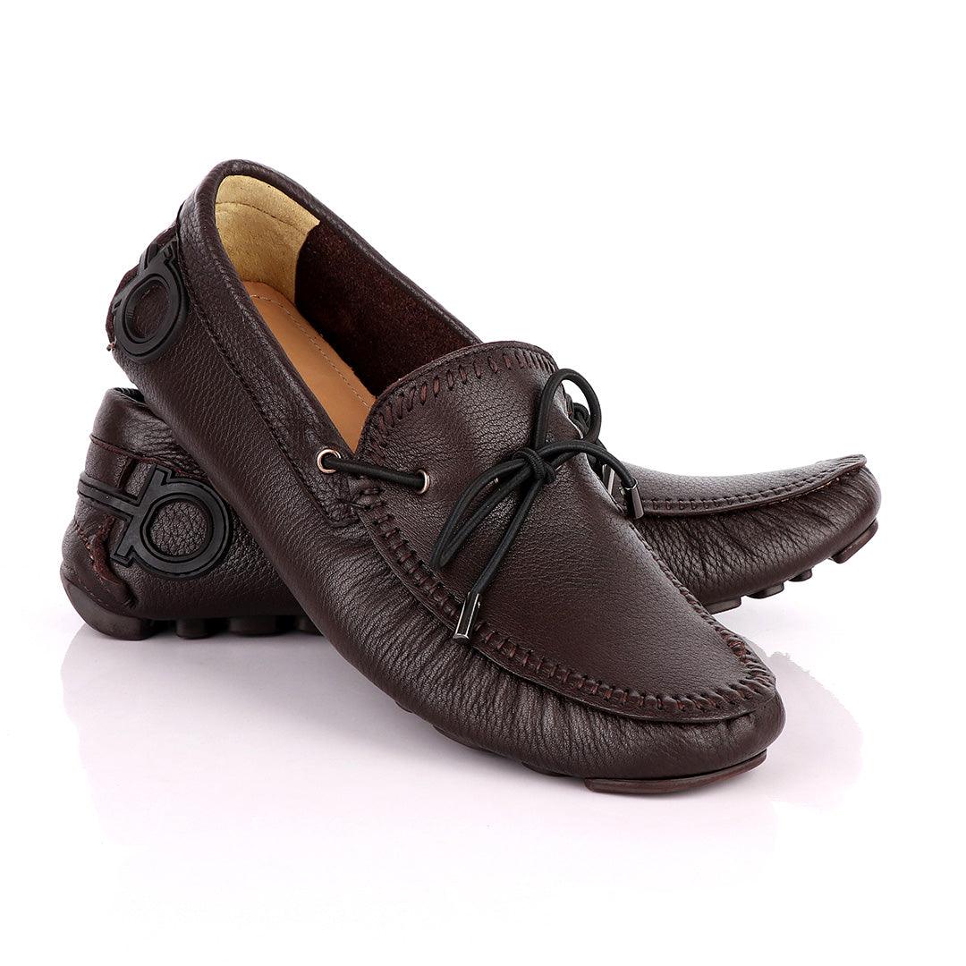 Salvatore Ferragamo Granprix Men's Brown Drivers - Obeezi