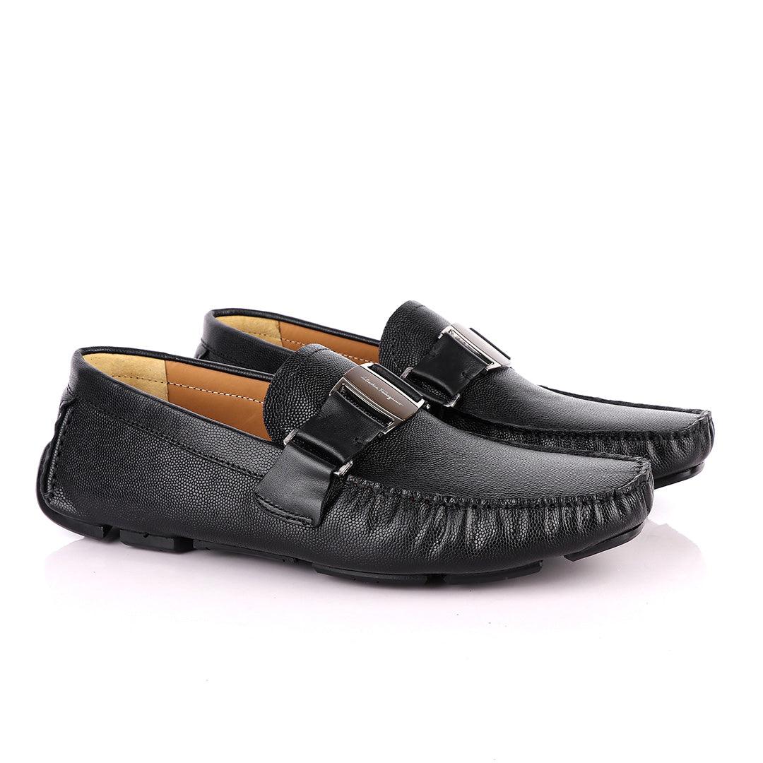 Salvatore Ferragamo Men's Black Driver - Obeezi