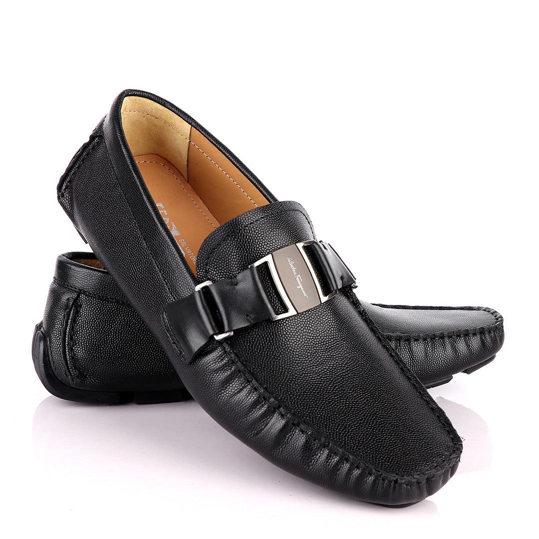 Salvatore Ferragamo Men's Black Driver - Obeezi