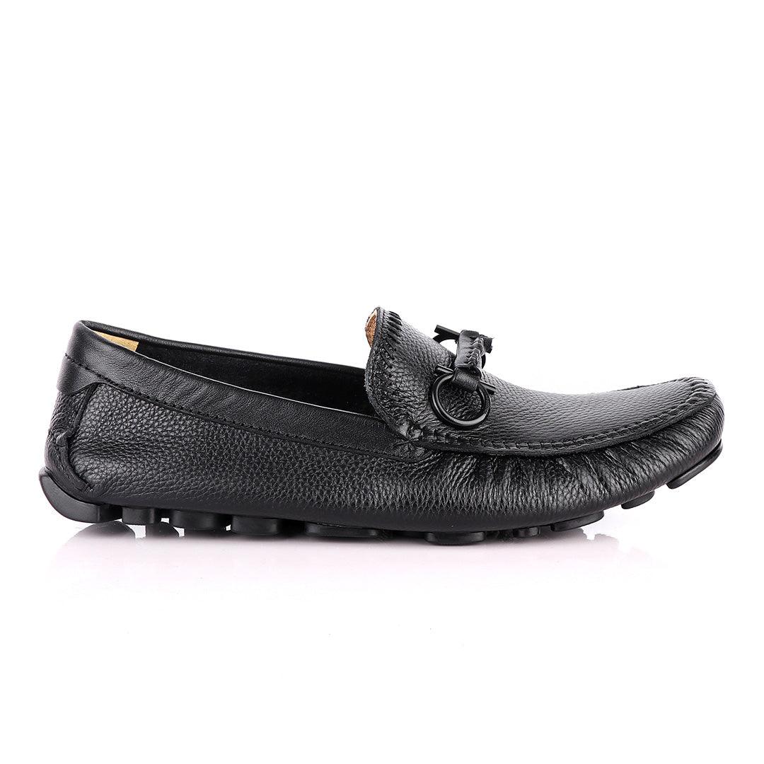 Salvatore Ferragamo Men's Black Drivers - Obeezi