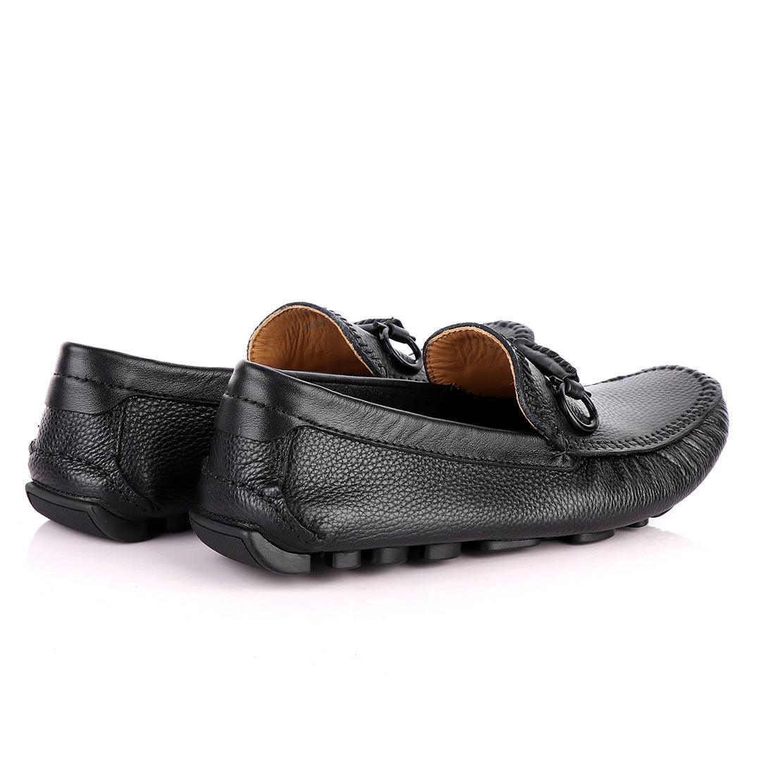 Salvatore Ferragamo Men's Black Drivers - Obeezi