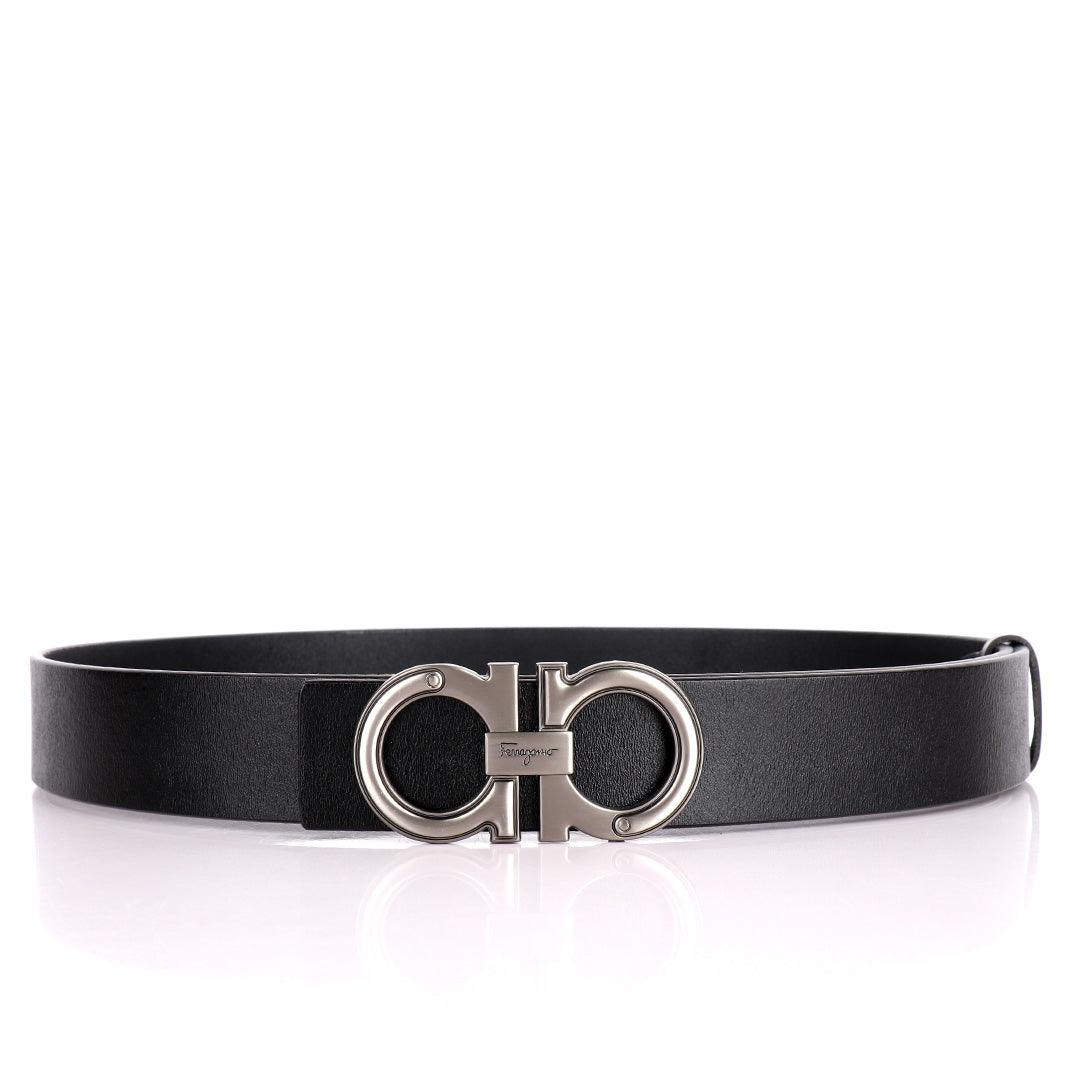 Salvatore Ferragamo Men's Casual Black Genuine Leather Belt - Obeezi.com