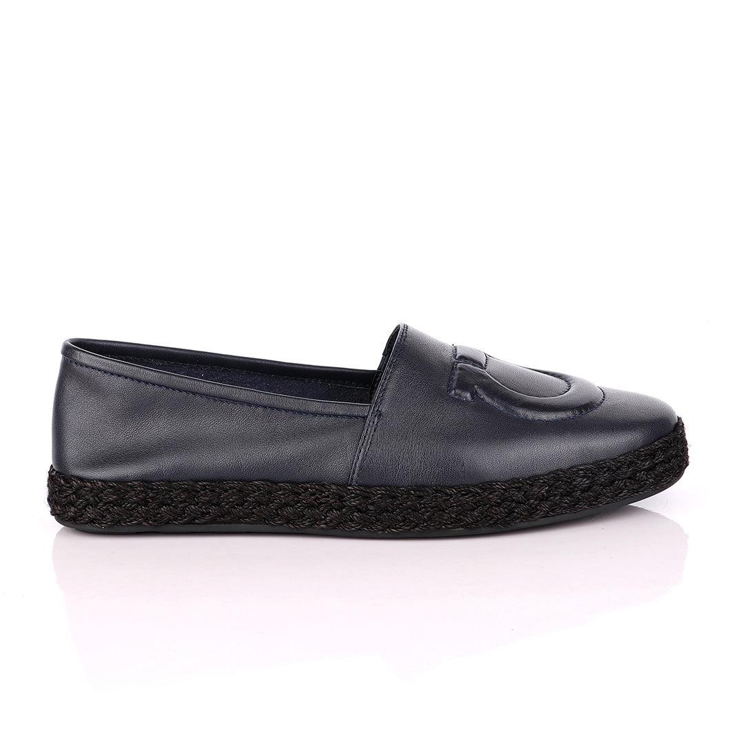 Salvatore Ferragamo Men's Leather Parigi Navy Blue Loafers - Obeezi