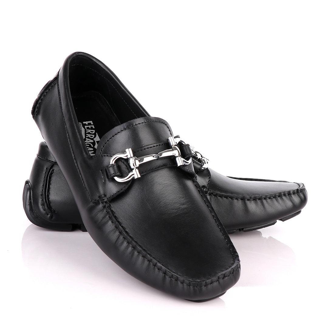 Salvatore Ferragamo Men's Sardegna Black Driver - Obeezi