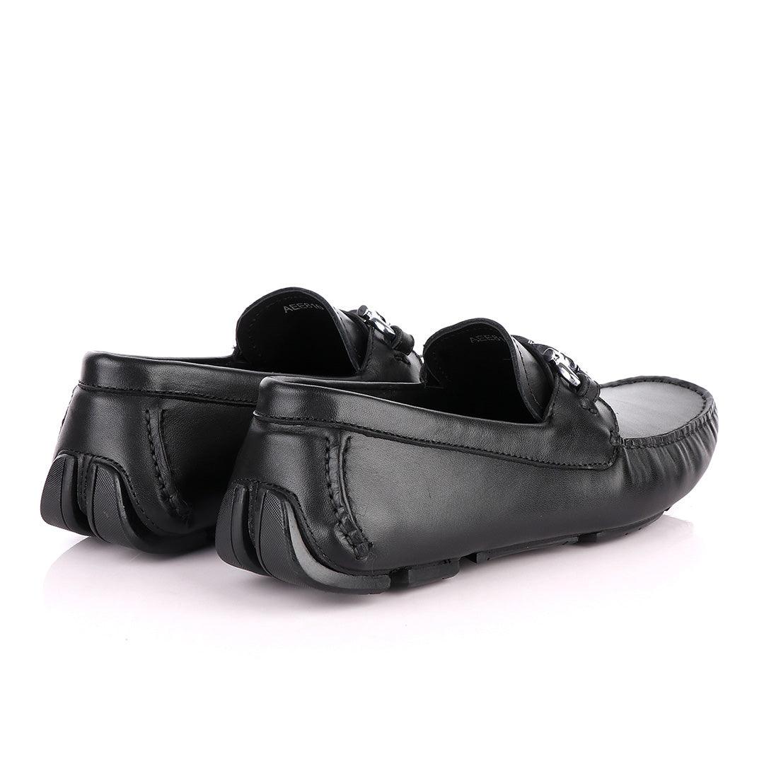 Salvatore Ferragamo Men's Sardegna Black Driver - Obeezi