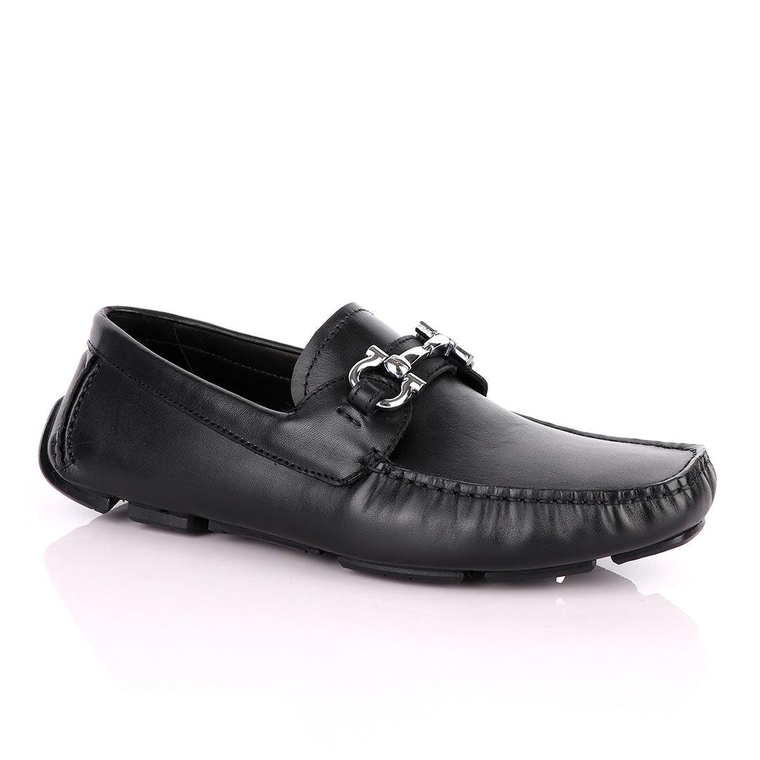 Salvatore Ferragamo Men's Sardegna Black Driver - Obeezi